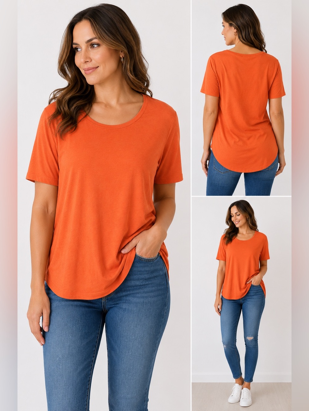 LuLaRoe Orange Short Sleeve Tee Size Medium
